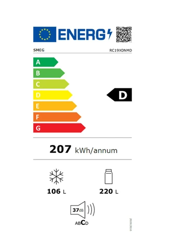 Réfrigérateur congélateur en bas Smeg RC19XDNMD Argent