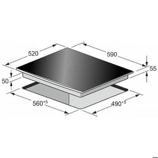 Cuisinière vitrocéramique Kaiser Plaque de cuisson - - KCT 6715 FW - Vitrocéramique blanche - 4 zones QuickHeat - 60 cm