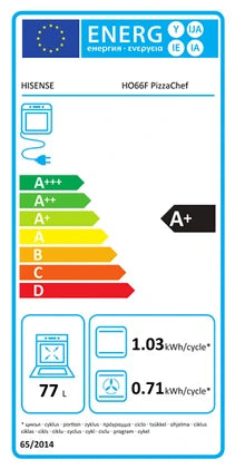 Four encastrable Hisense Four intégrable 59.4cm 77l 3500 w noir HO66F
