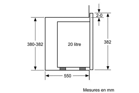 Micro-ondes mono-fonction Bosch bfl423mb1f accentline