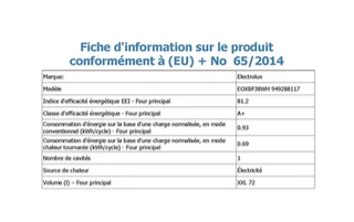 Four encastrable Electrolux EOX8P38WH Noir