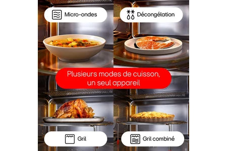 Micro-ondes combiné Lg MJ3965ACS inox
