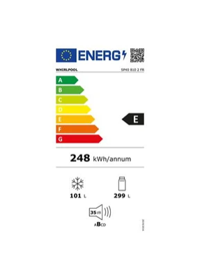 Réfrigérateur congélateur en bas Whirlpool SP408102FR - Encastrable 194 cm