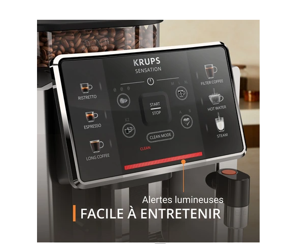 Machine à café à grain Krups Sensation EA910E10 Gris