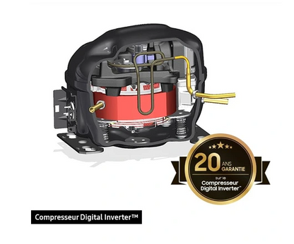 Réfrigérateur congélateur en bas Samsung RB34C600EWW