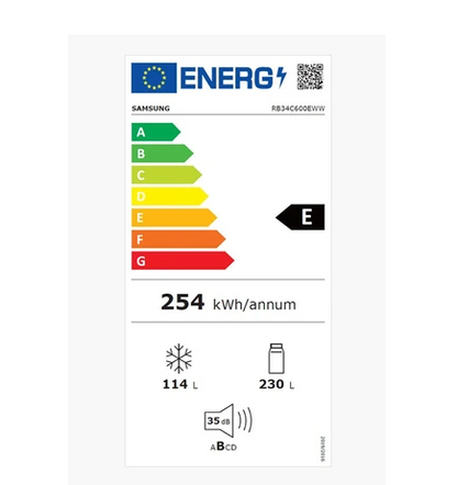Réfrigérateur congélateur en bas Samsung RB34C600EWW