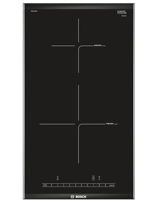 Plaque mixte Bosch Serie | 6 PIB375FB1E - Table de cuisson à induction - 2 plaques de cuisson - Niche - largeur : 27 cm - profondeur : 49 cm - avec garnitures avant et
