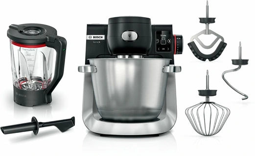 Pétrin pro Bosch Serie 6 MUMS6ZS17 robot de cuisine 1600 W 5,5 L Noir, Acier inoxydable