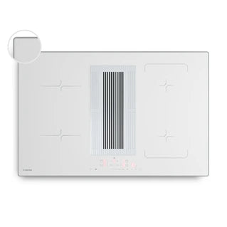 Plaque de cuisson avec hotte intégrée KLARSTEIN Velaire Plaque induction avec Hotte aspirante intégrée 4 Zones 7400W 80cm Curseur Tactile Minuterie