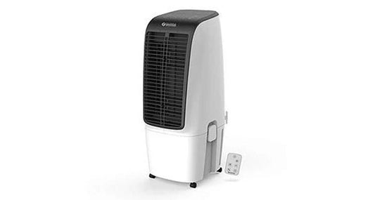 Climatiseur mobile Olimpia Splendid Rafraichisseur d'air de 20l avec un débit d’air jusqu’à 600 m3 /h 110w blanc noir