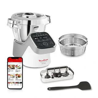 Robot cuiseur multifonctions Moulinex 3l 1550w silver HF807E10