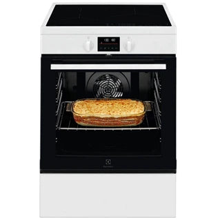 Cuisinière induction Electrolux SurroundCook LKI64890BW - Cuisinière - pose libre - largeur : 59.6 cm - profondeur : 60 cm - hauteur : 85 cm - avec système auto-nettoyant - blanc