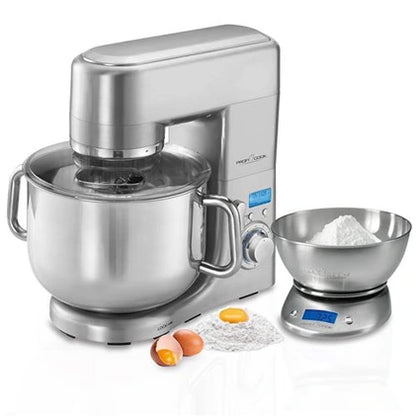 Robot multifonction Proficook Robot Pâtissier Boulangerie Cuisine Ménager Multifonction Bol 10L,, KM1096, 1500, Argent