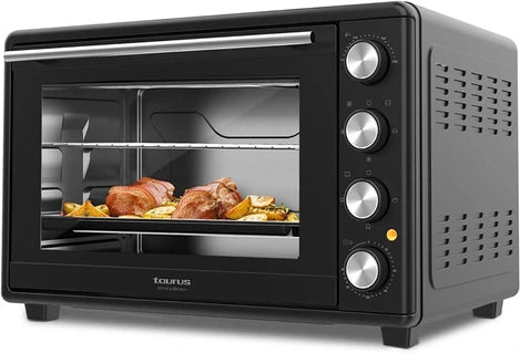 Mini four posable White And Brown Four Électrique Taurus Horizon 45 – 45 L – 2000 W – Multifonction avec Rôtissoire
