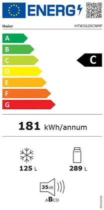 Réfrigérateur congélateur en bas Haier HTW5620CNMP Reconditionné Gris Anthracite