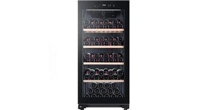 Cave a vin de service Haier hws116gae - - pose libre - 116 bouteilles h126. 5 x l59,5 cm - noir