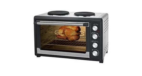 Four d'extérieur Syntrox Mini four de 60 litres four avec convection et rôtissoire avec 2 plaques de cuisson mini four à pizza