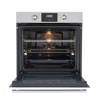 Four encastrable Linarie Four encastrable émail lisse LABO73MX2 73 litres Multifonctions 2 plats couleur verre noir-Inox