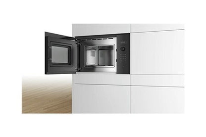 Micro-ondes + Gril Bosch Serie | 6 BFL524MB0 - Four micro-ondes monofonction - encastrable - 20 litres - 800 Watt - noir
