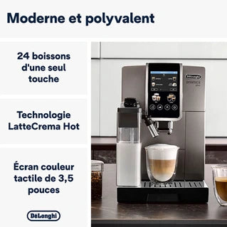Machine à café à grain Delonghi FEB3895.TB Dinamica plus Titanium