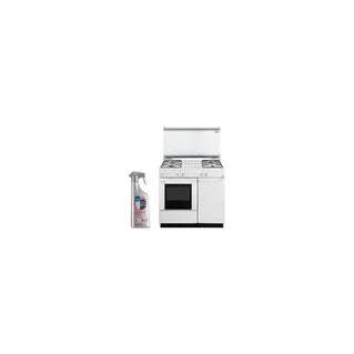 Gazinière Glem cuisinière piano de cuisson 4 foyers brûleurs gaz blanc 80x50cm