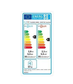 Climatiseur fixe Klimea reversible monobloc 2.6kW horizontale - : KLIMEA 10 HP