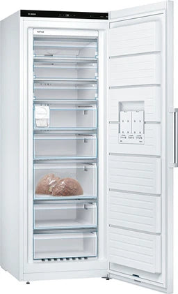 Congélateur armoire Bosch Serie | 6 GSN58AWCV - Congélateur - vertical - largeur : 70 cm - profondeur : 78 cm - hauteur : 191 cm - 366 litres - classe C - blanc
