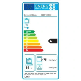 Piano de cuisson Continental Edison Cuisiniere gaz CECDF6060IBD Double fours 4 feu L60 P60 H90