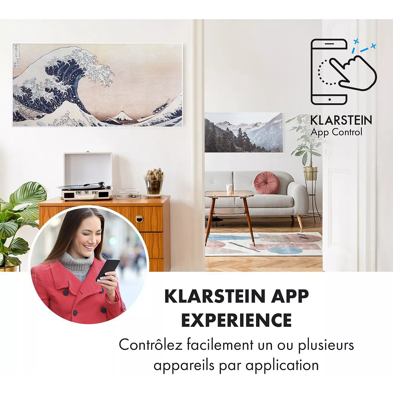 Chauffage infrarouge KLARSTEIN Wonderwall Air Art Smart 120cm
