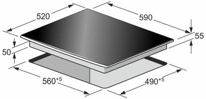 Plaque induction Kaiser Table de cuisson à induction - - KCT 6730 FIG - 60cm - Free Zone - POWER Induction Boost