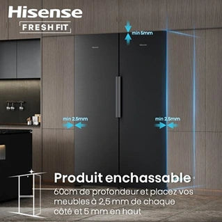 Congélateur armoire Hisense FT3K310SAIE FreshFit Inox