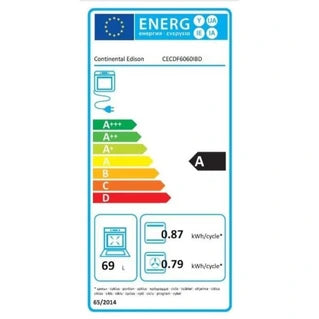 Piano de cuisson Continental Edison Cuisiniere gaz CECDF6060IBD Double fours 4 feu L60 P60 H90