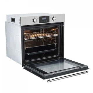 Four encastrable Linarie Four encastrable émail lisse LABO73MX2 73 litres Multifonctions 2 plats couleur verre noir-Inox
