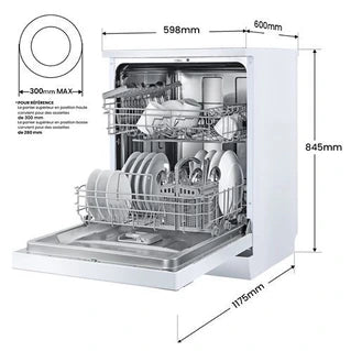 Lave-vaisselle pose libre Comfee Lave vaisselle pose libre CDWEF1435EW 14 couverts 60 cm