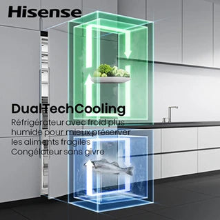 Réfrigérateur congélateur en bas Hisense RB3B250NEWE1 Blanc