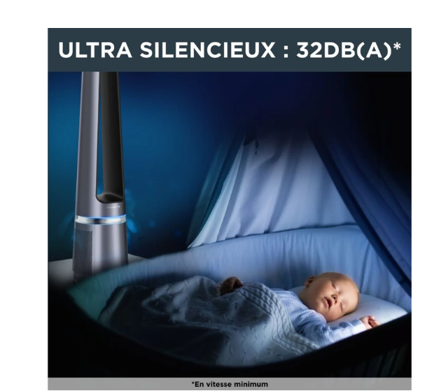 Purificateur Rowenta ECLIPSE 2 EN 1 VENTILATEUR PUISSANT SILENCIEUX 12 VITESSES QU5030F0