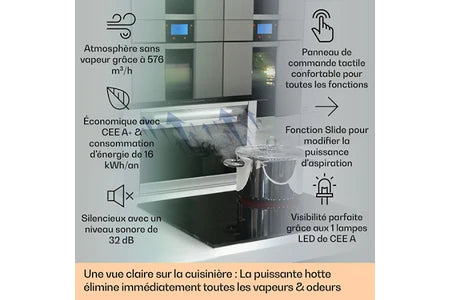 Hotte aspirante  escamotable KLARSTEIN 60 cm