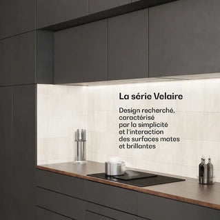 Plaque de cuisson avec hotte intégrée KLARSTEIN Velaire Plaque à induction avec Hotte aspirante intégrée 80 cm élégante minimaliste 8400W Noir