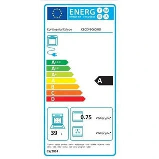 Piano de cuisson Continental Edison Cuisiniere gaz CECDF6060IBD Double fours 4 feu L60 P60 H90