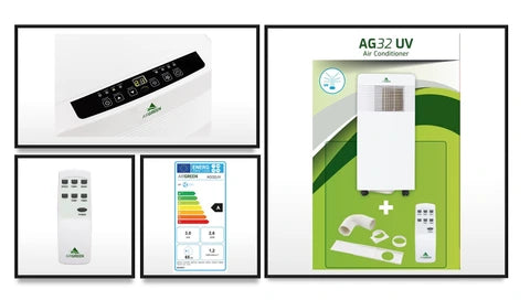 Climatiseur mobile Airgreen Climatiseur Mobile 3100W AG32-UV avec Lampe UVC