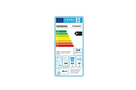 Sèche-linge pompe à chaleur Siemens à condensation 60cm 8kg blanc WT43H00DFR