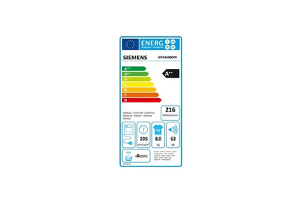 Sèche-linge pompe à chaleur Siemens à condensation 60cm 8kg blanc WT43H00DFR