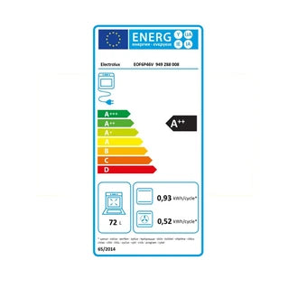 Four encastrable Electrolux Four intégrable multifonction 72l 60cm pyrolyse EOF6P46V1