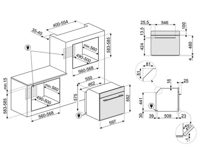 Four encastrable Smeg SO6101S2B3