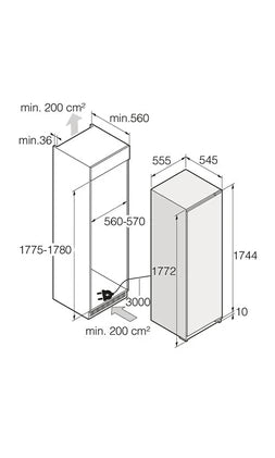Réfrigérateur 1 porte Asko R31831EI - Encastrable 177cm