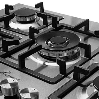 Gazinière Gurari Table de cuisson à gaz - - FQ755VTGC - 75 cm - 4,0 KW WOK - Inox