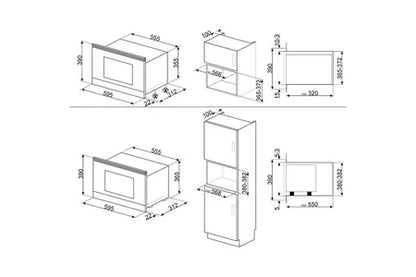 Micro-ondes combiné Smeg MP722PO