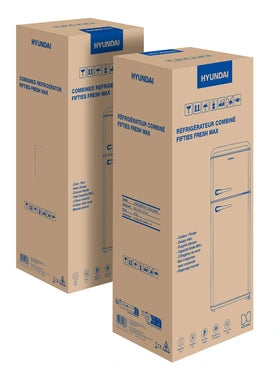 Réfrigérateur congélateur en bas Hyundai - Réfrigérateur RETRO 208L Congélateur 48L Froid statique