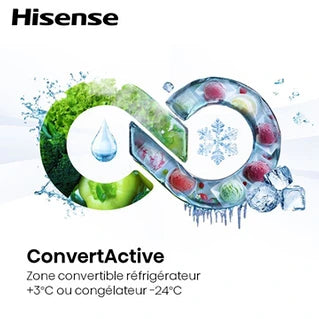 Réfrigérateur congélateur en bas Hisense RB3B250NEWE1 Blanc