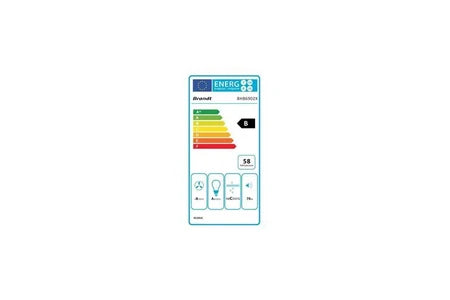 Hotte décorative murale Brandt 90cm débit d'air 606m3h
